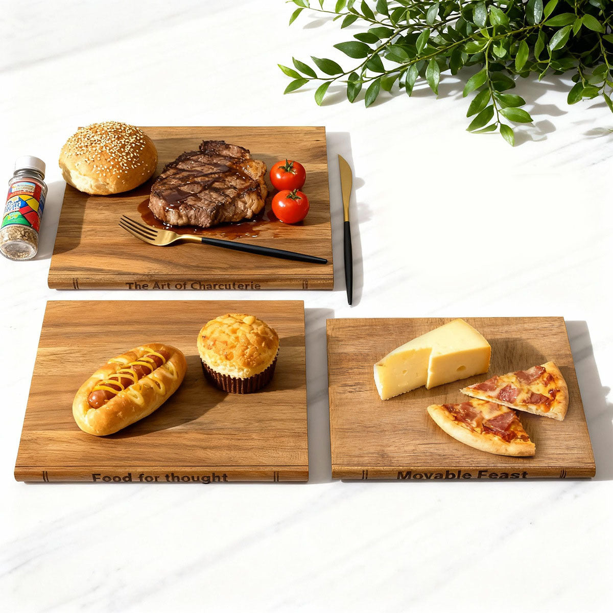Acacia Wood Book-Shaped Cutting Board