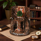 DIY Wisdom Grain Wooden Book Nook