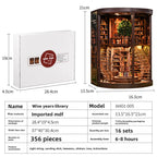 DIY Wisdom Grain Wooden Book Nook