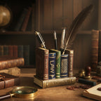 Vintage Book Desk Organizer detail