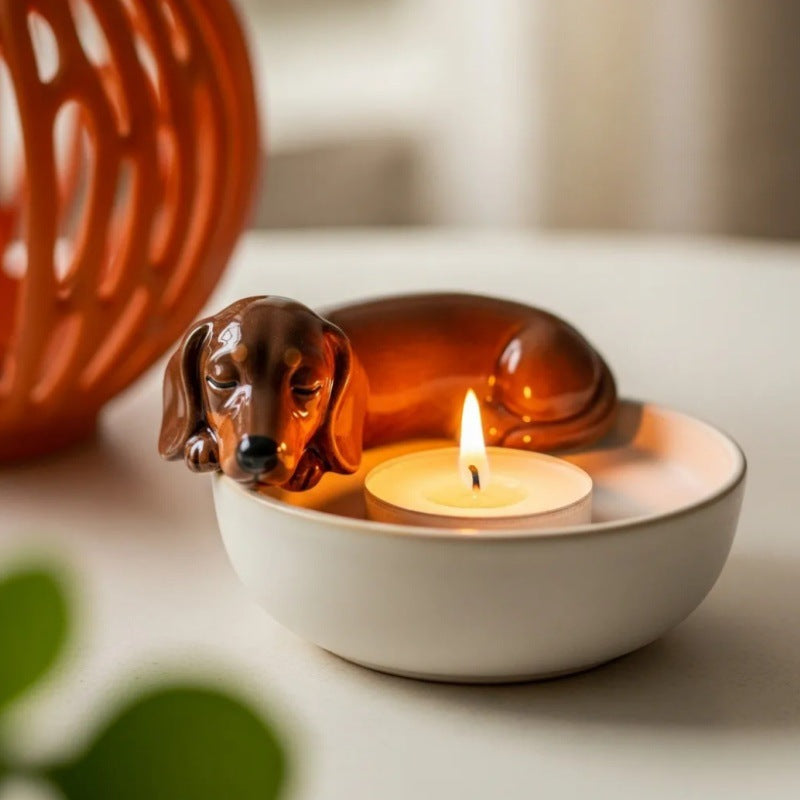 Puppy Tea Light Holder