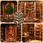 DIY Wisdom Grain Wooden Book Nook