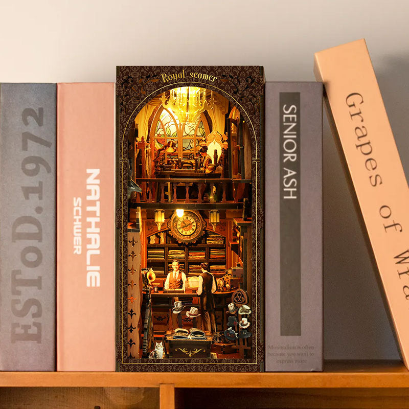 Vintage British Style DIY Wood Book Stand