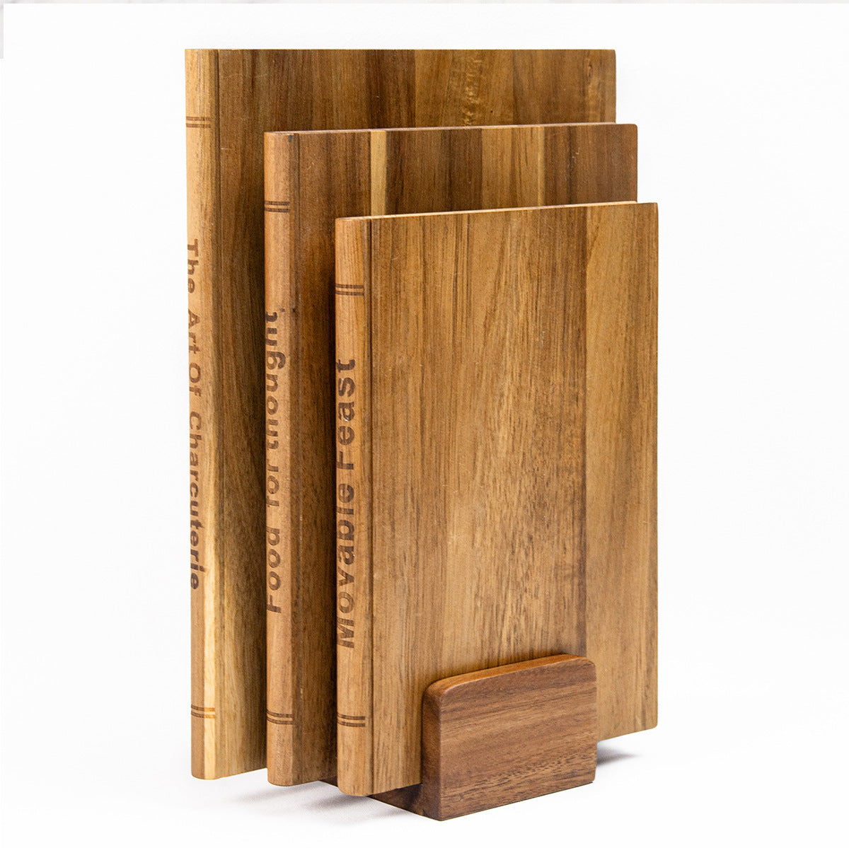 Acacia Wood Book-Shaped Cutting Board