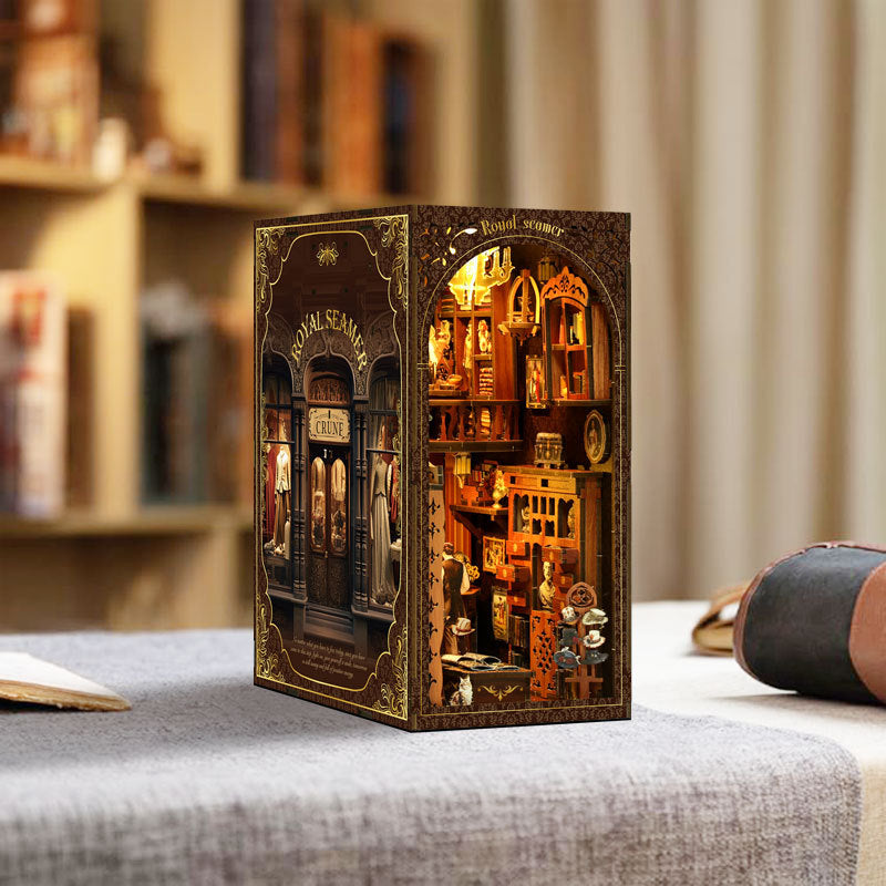 Vintage British Style DIY Wood Book Stand