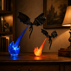 Black dragon flame decor in two sizes