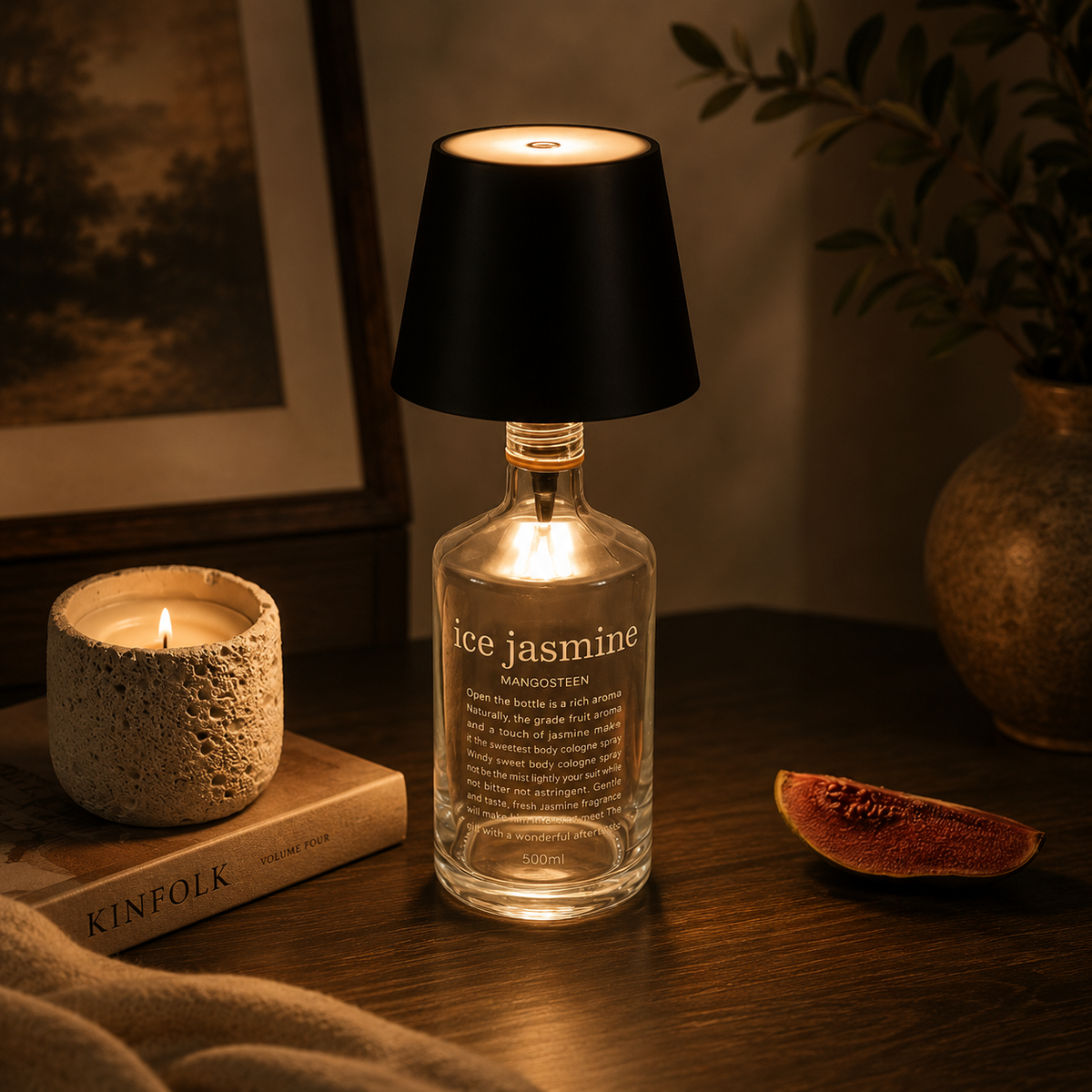 Rechargeable Bottle Table Lamp