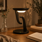 Black suspension table lamp in a warm Civohome interior