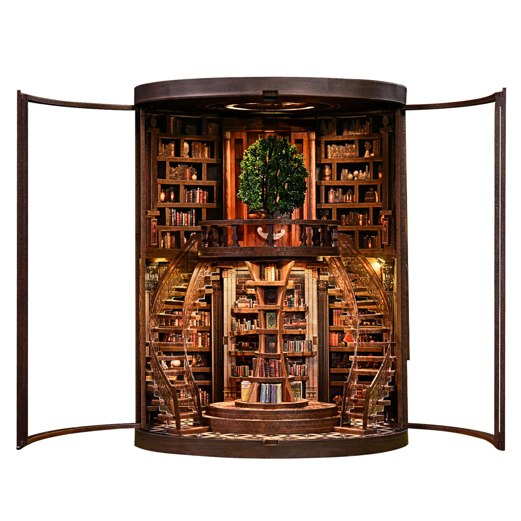 DIY Wisdom Grain Wooden Book Nook
