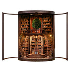 DIY Wisdom Grain Wooden Book Nook