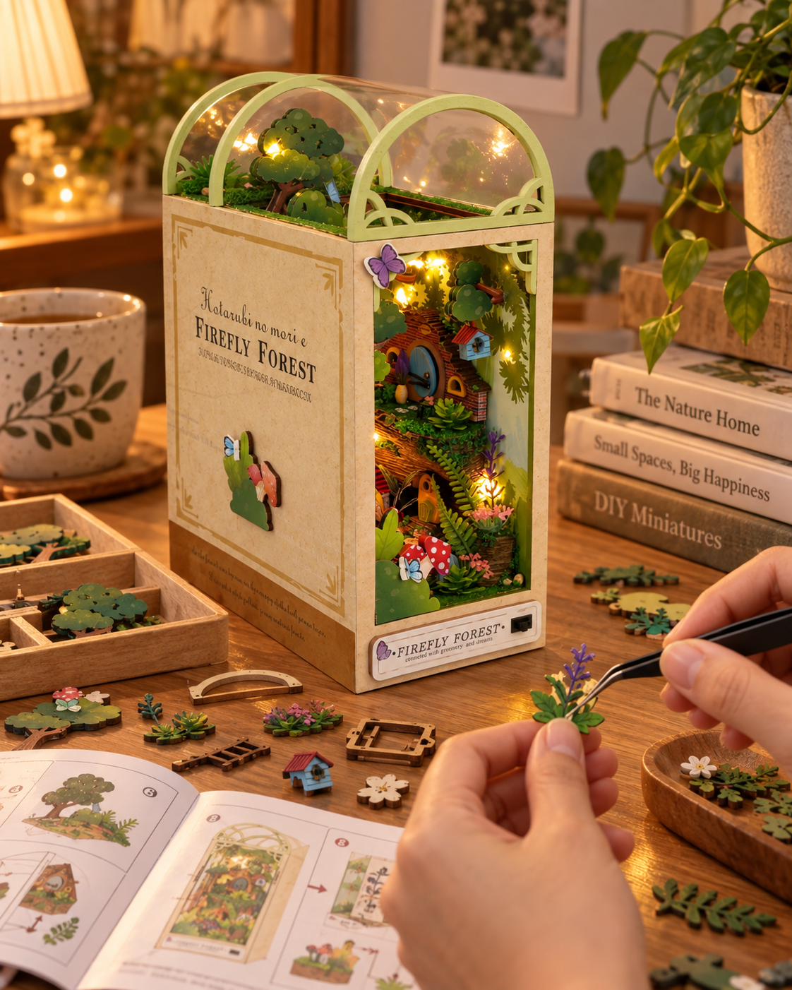 DIY Miniature House Book Nook Kit