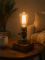 Industrial Table Lamp in a cosy modern living room