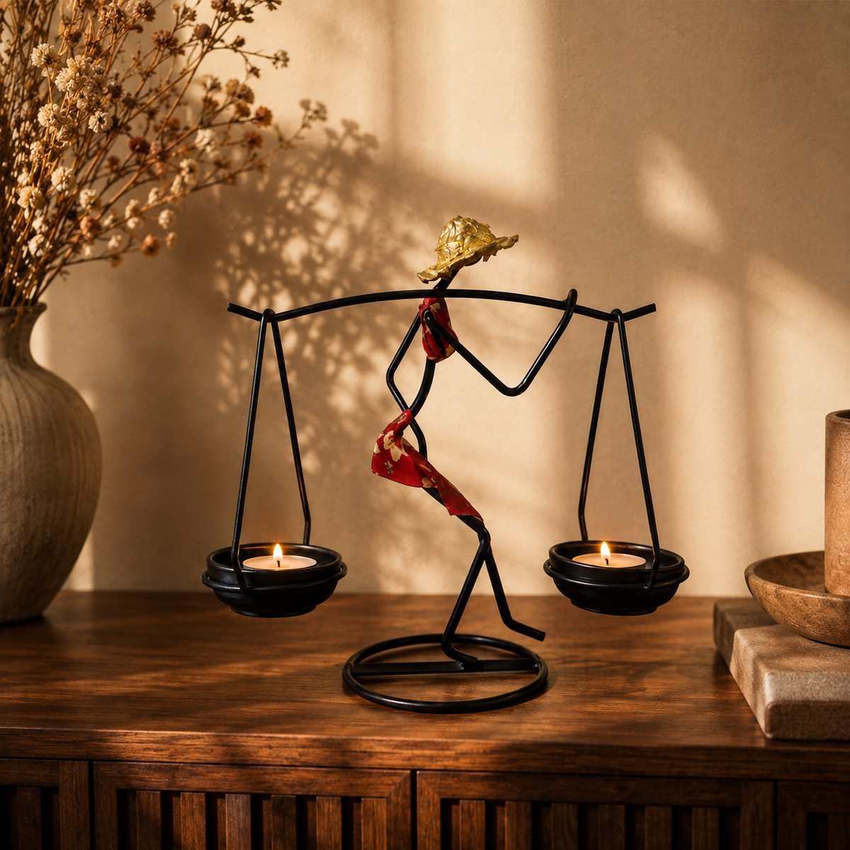 Sculptural Figure Candle Holder